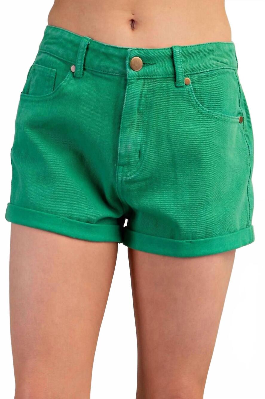 NEW EASEL twill shorts in hunter green